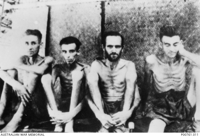 Australische und holländische Kriegsgefangene in Thailand